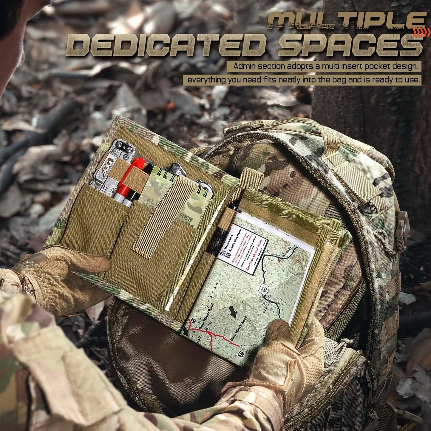 SANDSTRIKE MAP-COM Field Pouch – Tactical Folding Map Case Holder