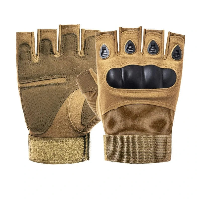 IRONHIDE V5 – Tactical Half-Finger Shell Gloves