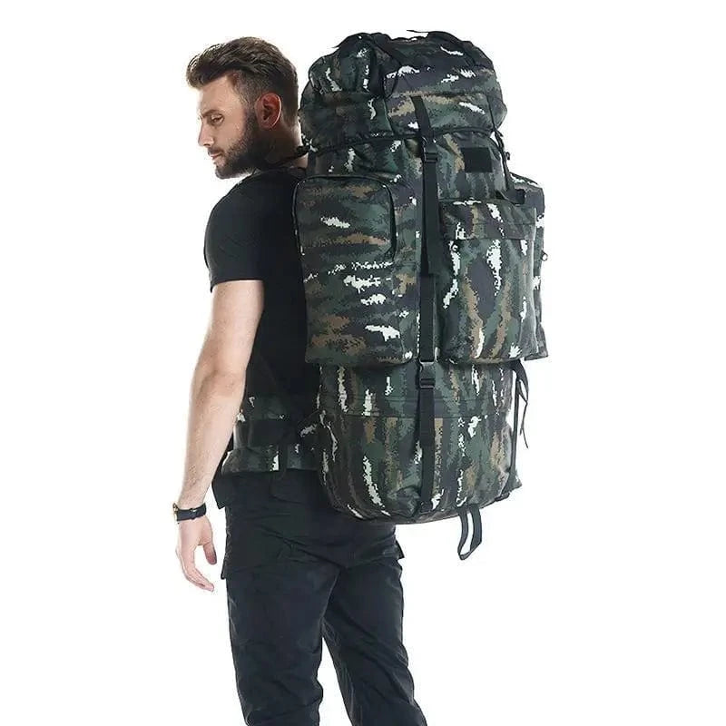 STRONGHOLD 100L Tactical Field Pack – Heavy-Duty 1000D Backpack with Frame & Rain Cover