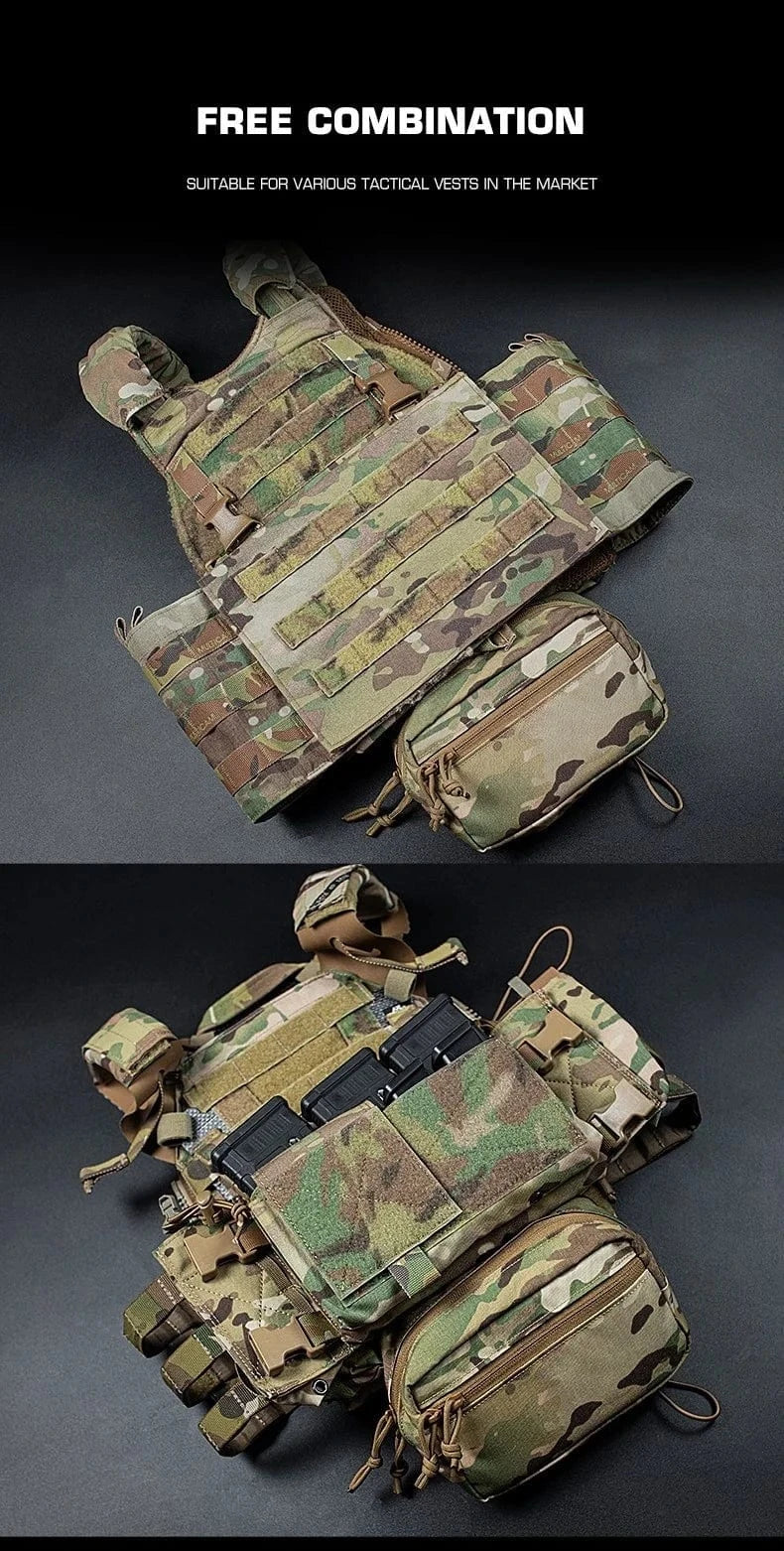 WARGRID VE-74 Tactical Chest Rig Panel – MOLLE Utility Pouch System for Field Ops & EDC
