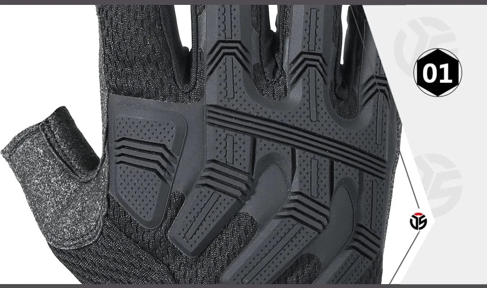 VANGUARD B53 – Tactical Fingerless Gloves, Reinforced Palm, Breathable Grip, Half-Finger Ops