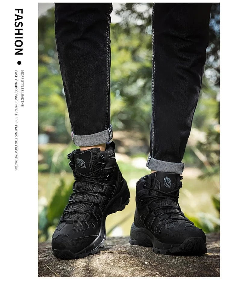 PHANTOM X1 – Tactical Canvas Boots, Lace-Up Ankle, EVA Sole, Outdoor Spring-Autumn Combat Style