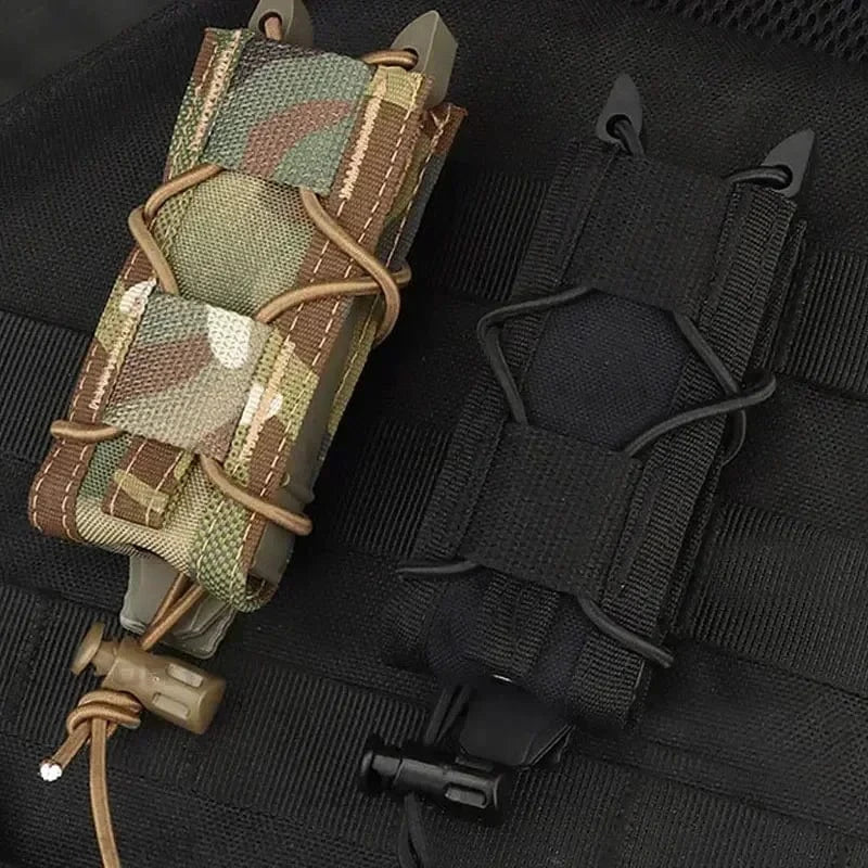 RAIDLINE MGX-S1 Tactical Pistol Mag Pouch – MOLLE Flashlight & Knife Holster
