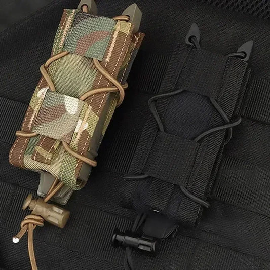 RAIDLINE MGX-S1 Tactical Pistol Mag Pouch – MOLLE Flashlight & Knife Holster