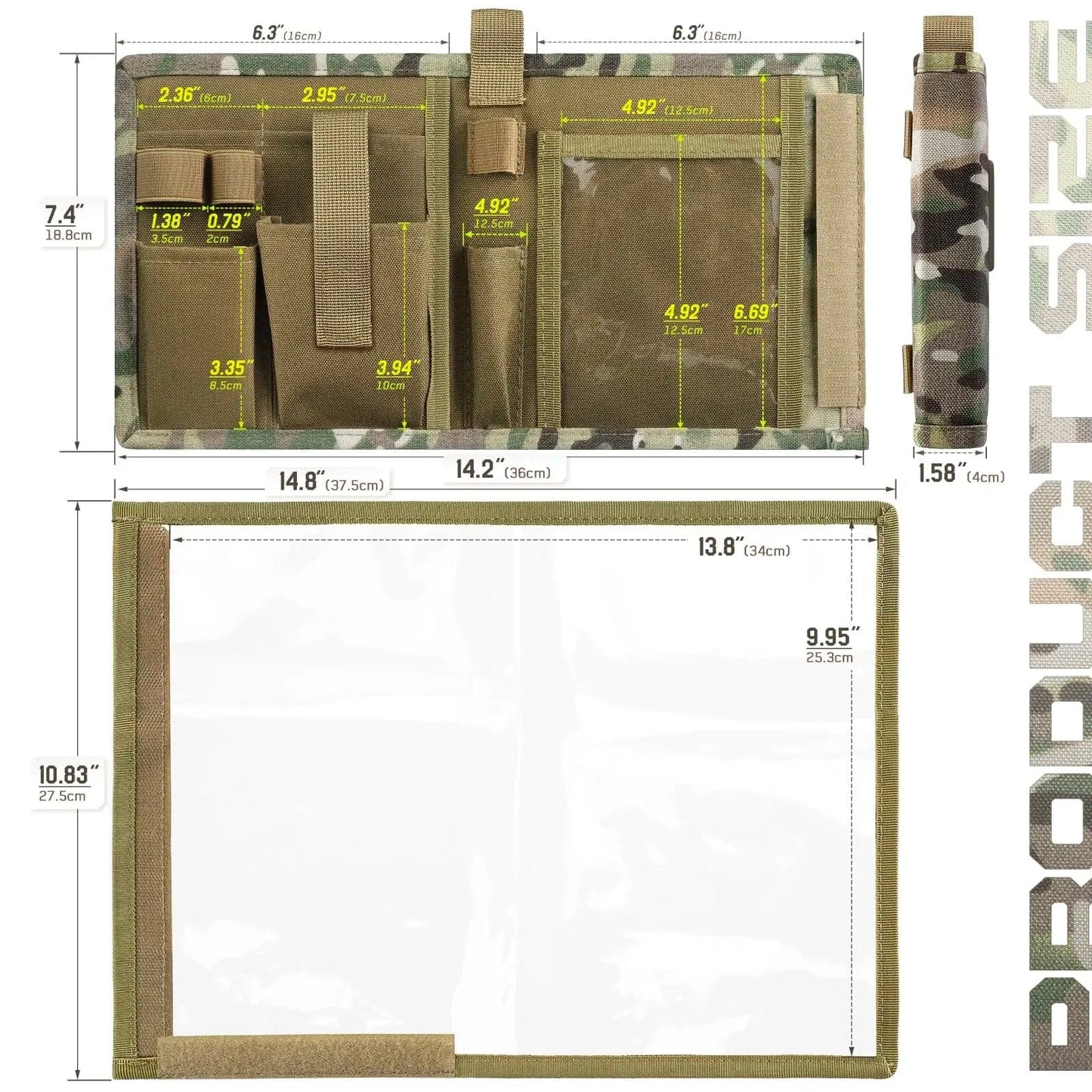 SANDSTRIKE MAP-COM Field Pouch – Tactical Folding Map Case Holder