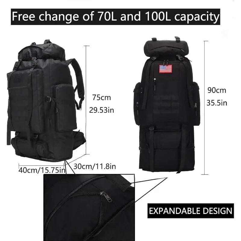 BRAVEPACK MK7 – 70L/100L Tactical Assault Backpack for Hiking, Climbing, and Field Ops