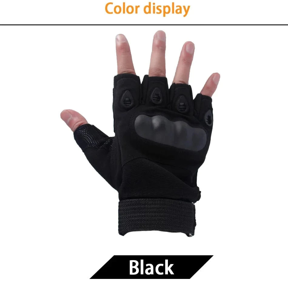 IRONHIDE V5 – Tactical Half-Finger Shell Gloves