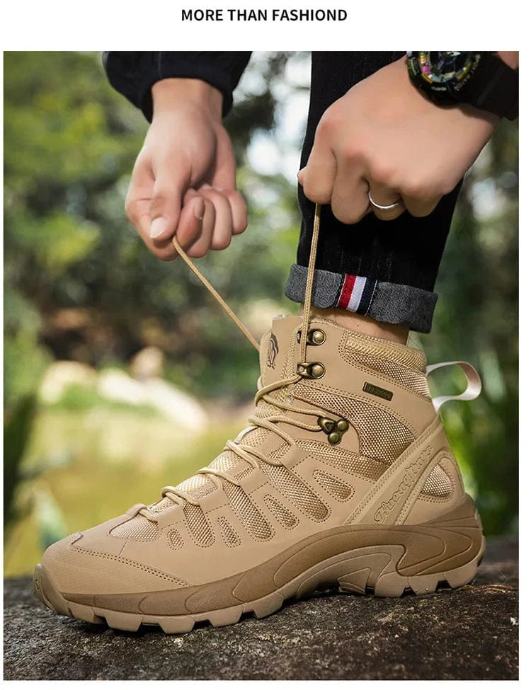 PHANTOM X1 – Tactical Canvas Boots, Lace-Up Ankle, EVA Sole, Outdoor Spring-Autumn Combat Style