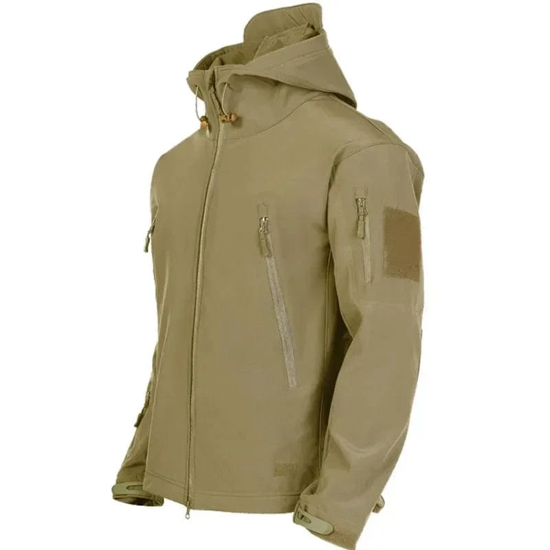 STRIKESHELL TACTICAL TECH JACKET – Fleece-Lined Soft Shell Combat Windbreaker