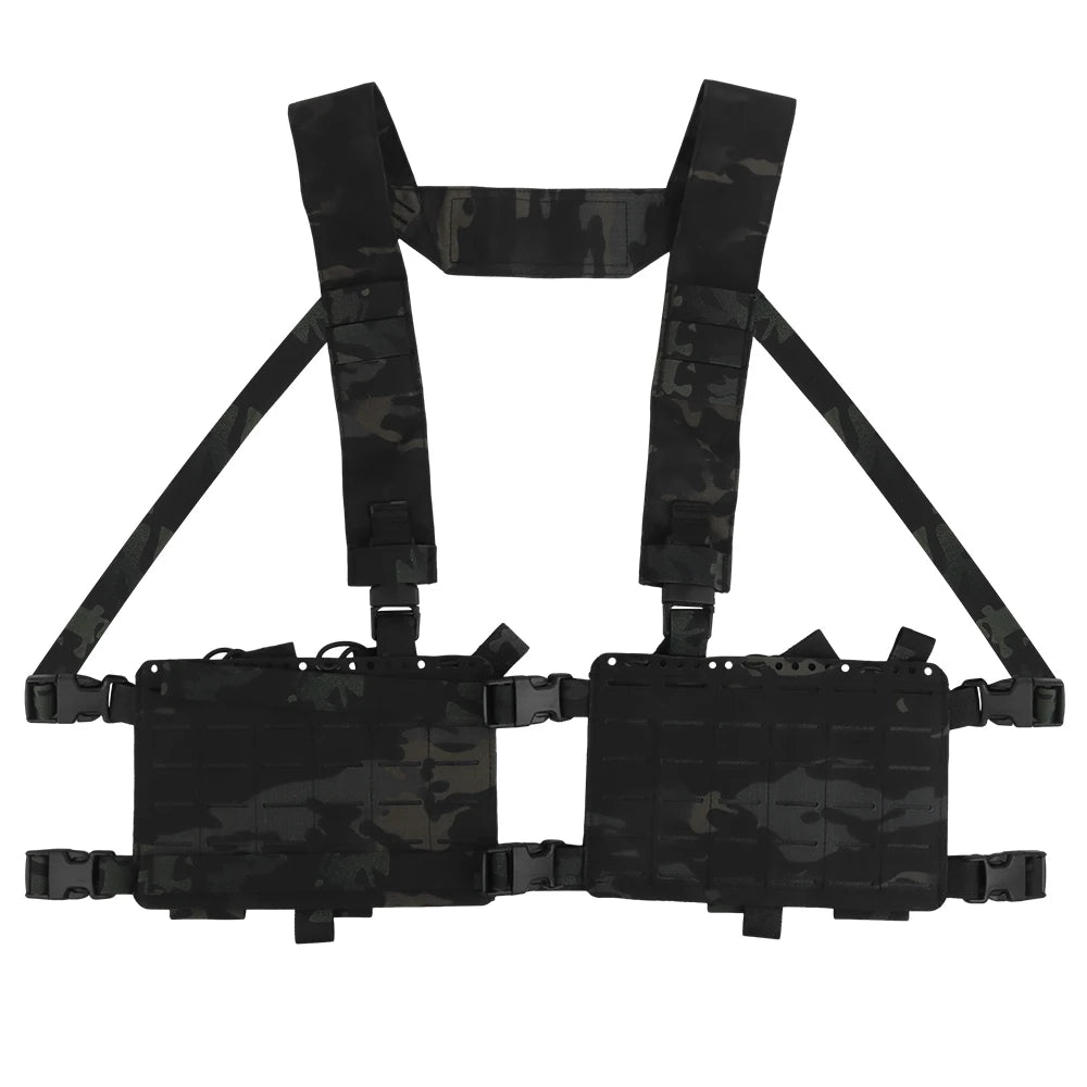 ALPHA MODULAR CHEST RIG – Split Panel Tactical Loadout System | MOLLE | Elastic Core | Multicam