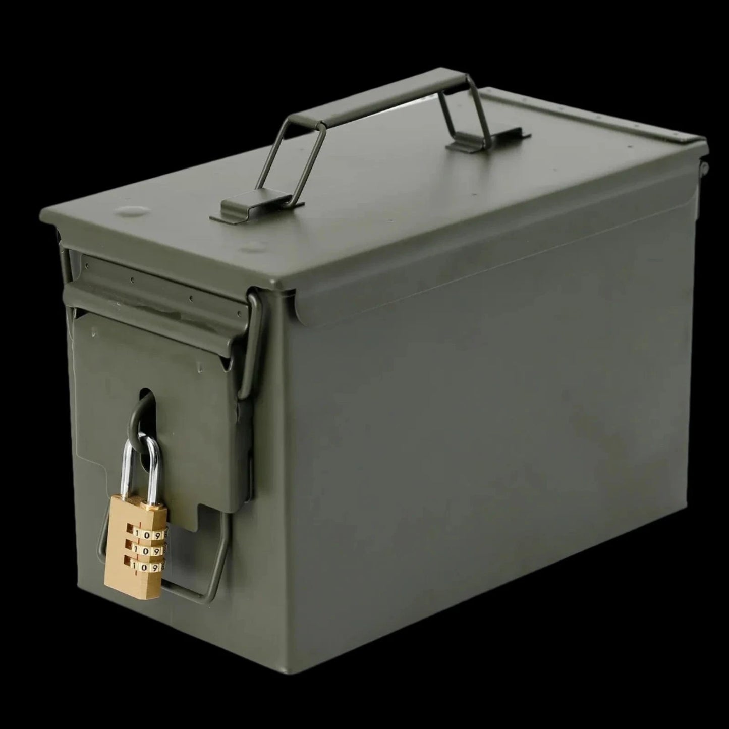 STRONGHOLD 50 Cal Steel Ammo Can – Lockable Military-Style Waterproof Storage Box
