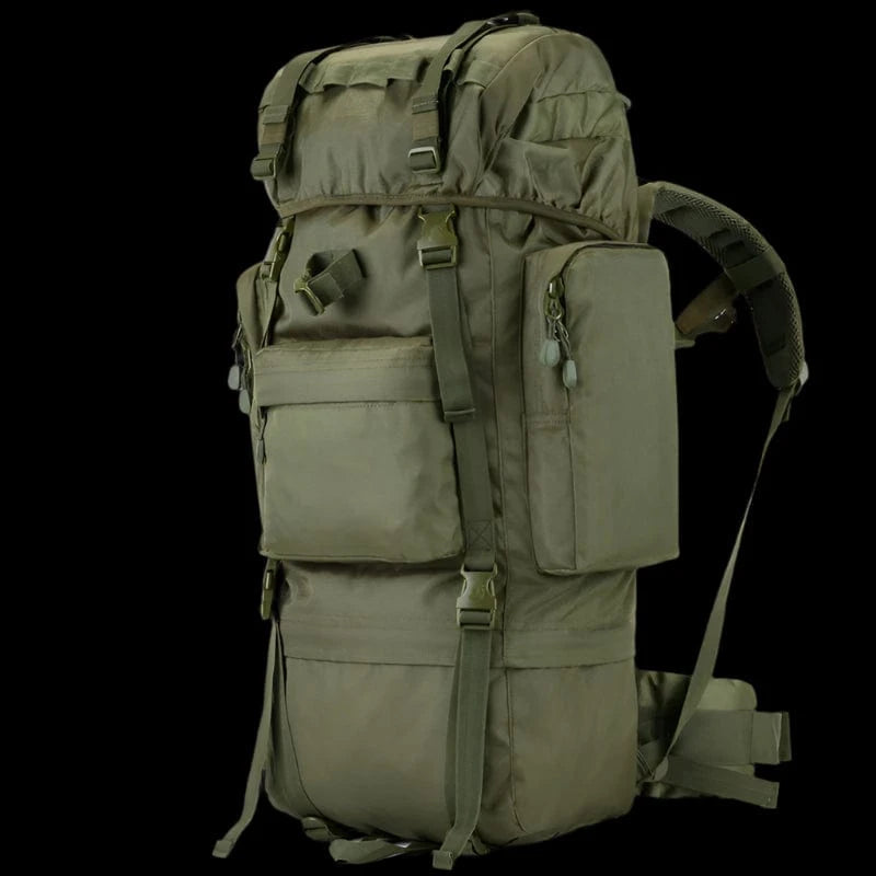STRONGHOLD 100L Tactical Field Pack – Heavy-Duty 1000D Backpack with Frame & Rain Cover