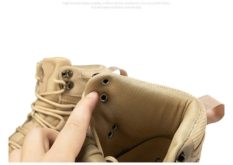 PHANTOM X1 – Tactical Canvas Boots, Lace-Up Ankle, EVA Sole, Outdoor Spring-Autumn Combat Style