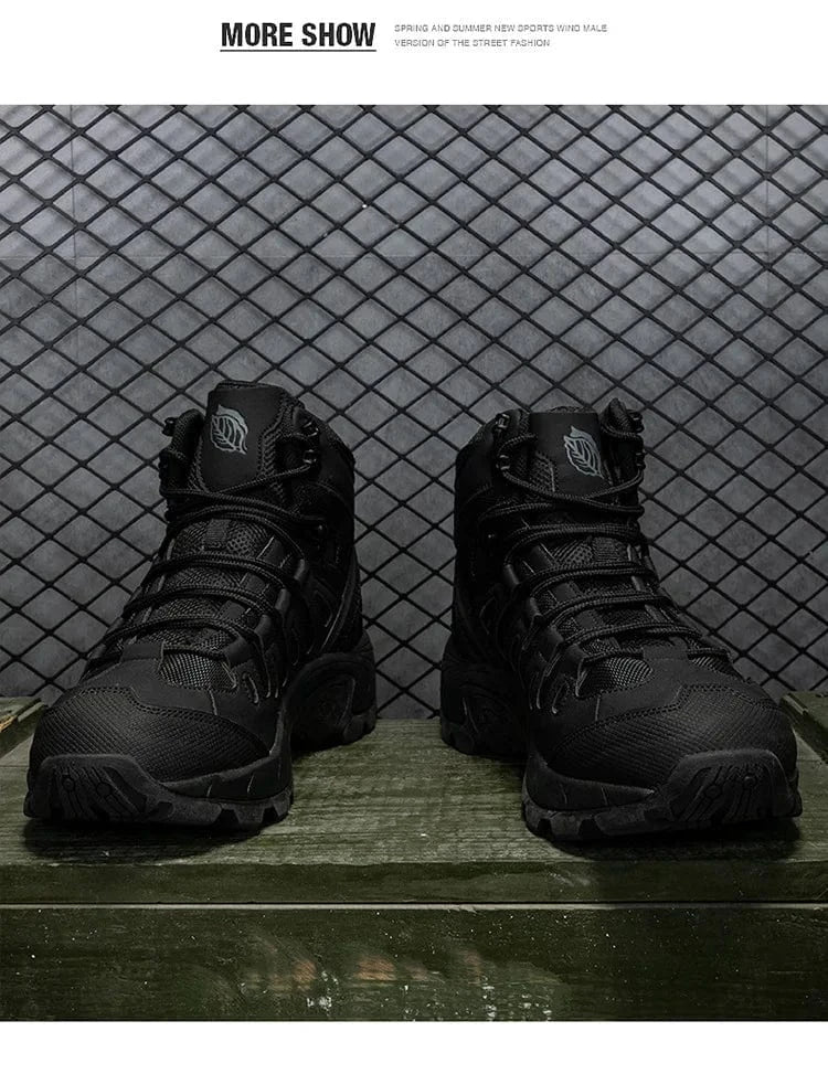 PHANTOM X1 – Tactical Canvas Boots, Lace-Up Ankle, EVA Sole, Outdoor Spring-Autumn Combat Style