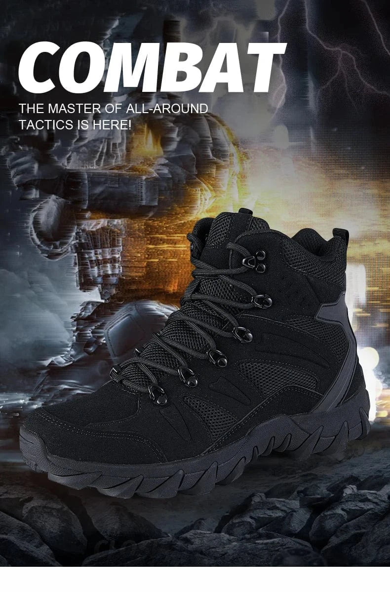 HELLRAID X7 – Tactical Combat Boots, Side-Zip, Mid-Calf, Reinforced Sole, Ops-Ready