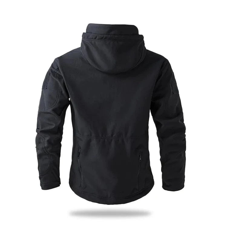 LURKSKIN TACTICAL SOFT SHELL – Waterproof Fleece-Lined Combat Jacket with Camo Hood