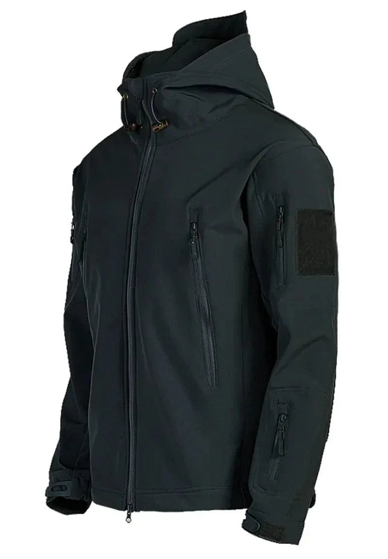 STRIKESHELL TACTICAL TECH JACKET – Fleece-Lined Soft Shell Combat Windbreaker