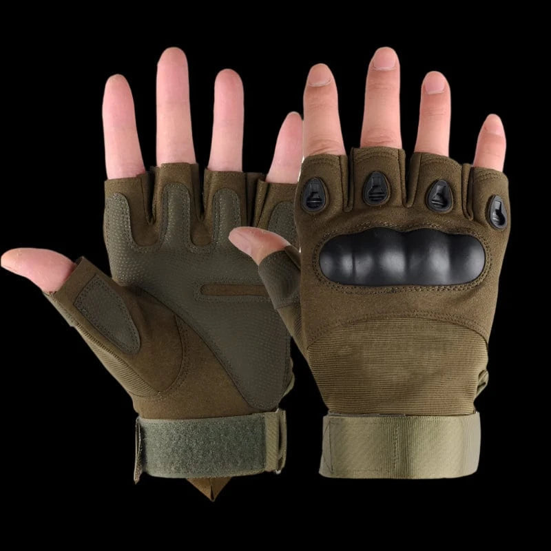 IRONHIDE V5 – Tactical Half-Finger Shell Gloves