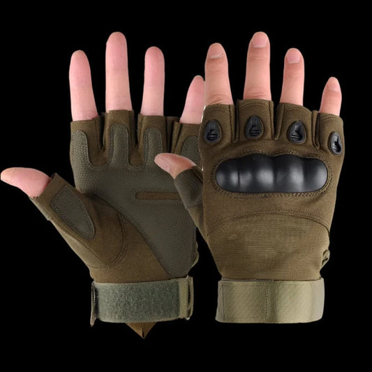 IRONHIDE V5 – Tactical Half-Finger Shell Gloves