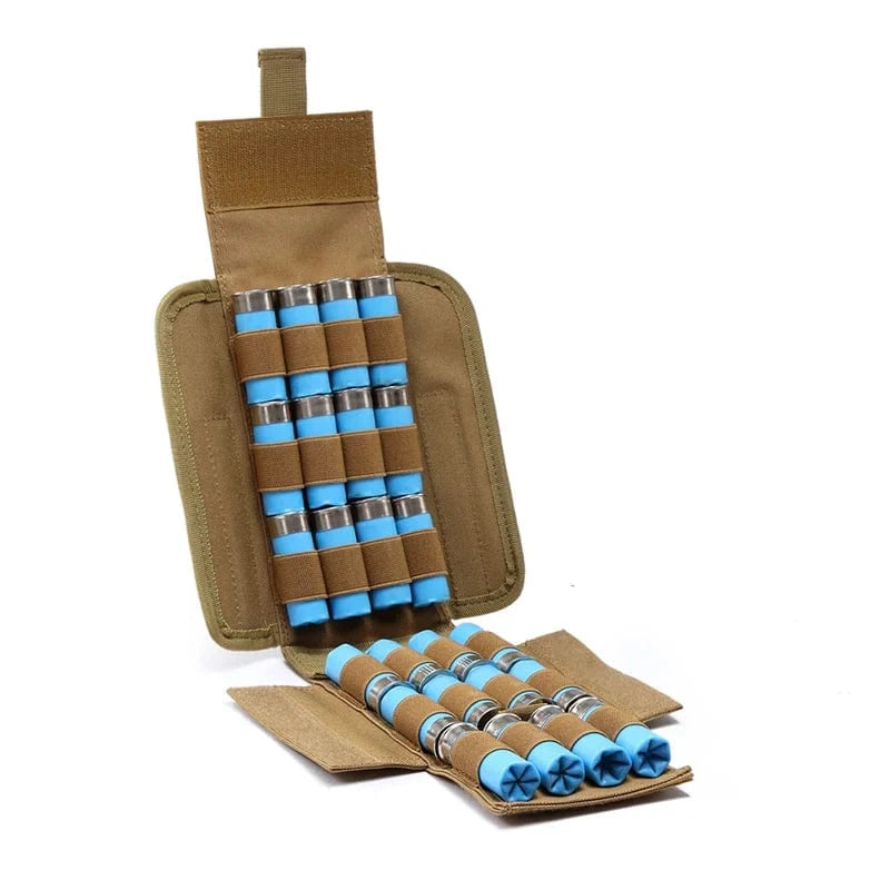 WARBELT V25 – 25-Round Tactical 12 Gauge Shotgun Shell Pouch (MOLLE Waist-Ready)