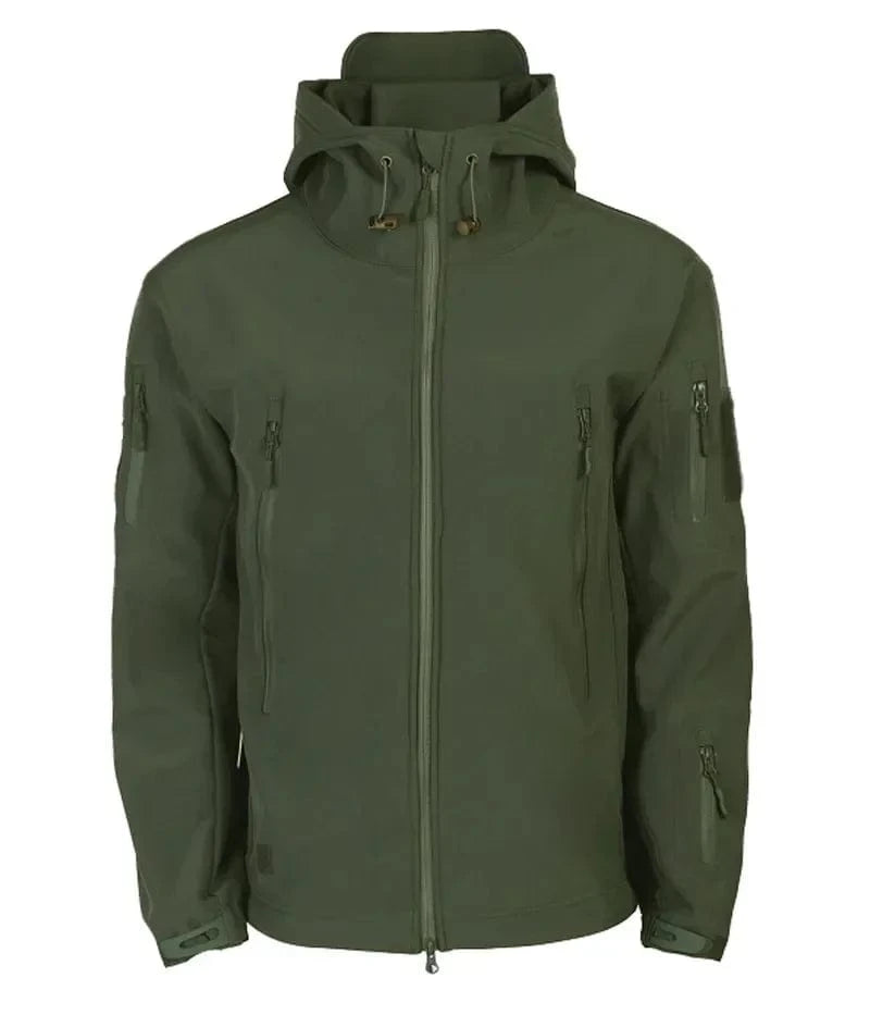 STRIKESHELL TACTICAL TECH JACKET – Fleece-Lined Soft Shell Combat Windbreaker