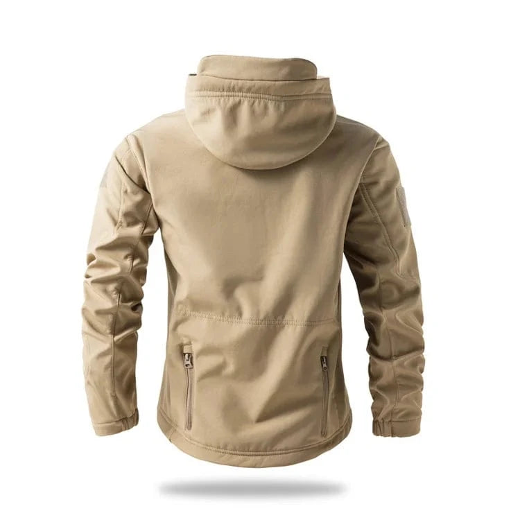 LURKSKIN TACTICAL SOFT SHELL – Waterproof Fleece-Lined Combat Jacket with Camo Hood