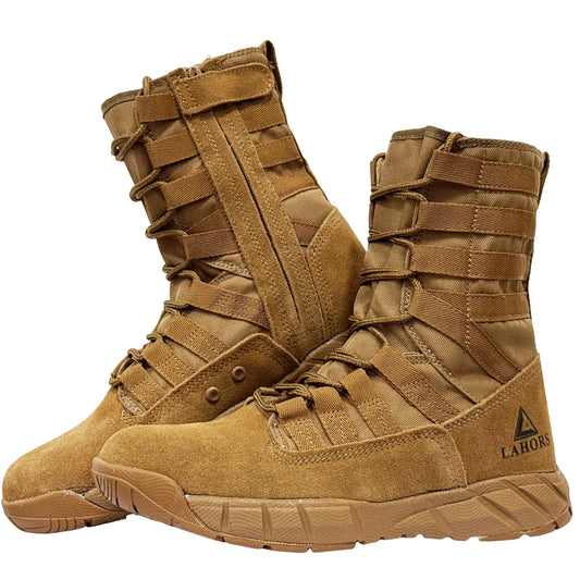 LAHORS T3 COMBAT BOOTS – Suede Tactical Footwear | Lightweight | Desert Ops