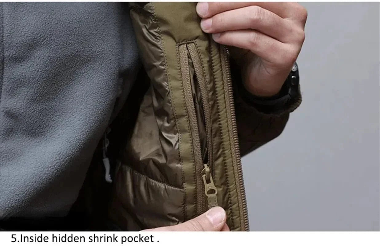 L7 Winter Warm Waterproof Jacket Parkas Men Windbreaks Hunting Tactical Hunting Camping Hiking Down Jacket Polar Region Coat