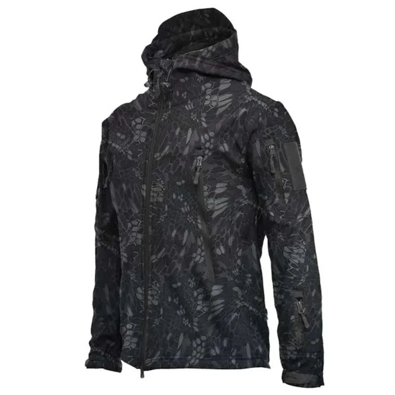 STRIKESHELL TACTICAL TECH JACKET – Fleece-Lined Soft Shell Combat Windbreaker