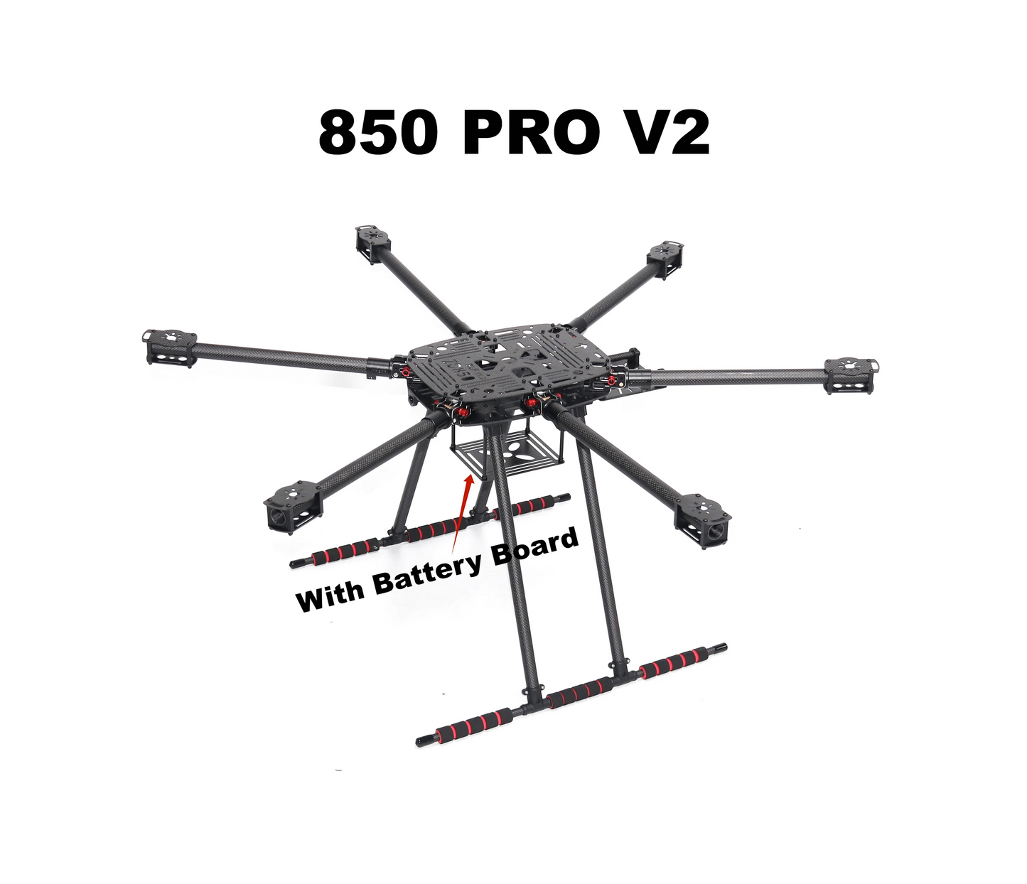 ZD850 / ZD960 FULL CARBON HEXA-FRAME – Tactical Foldable Hexacopter Kit for FPV & PIXHAWK