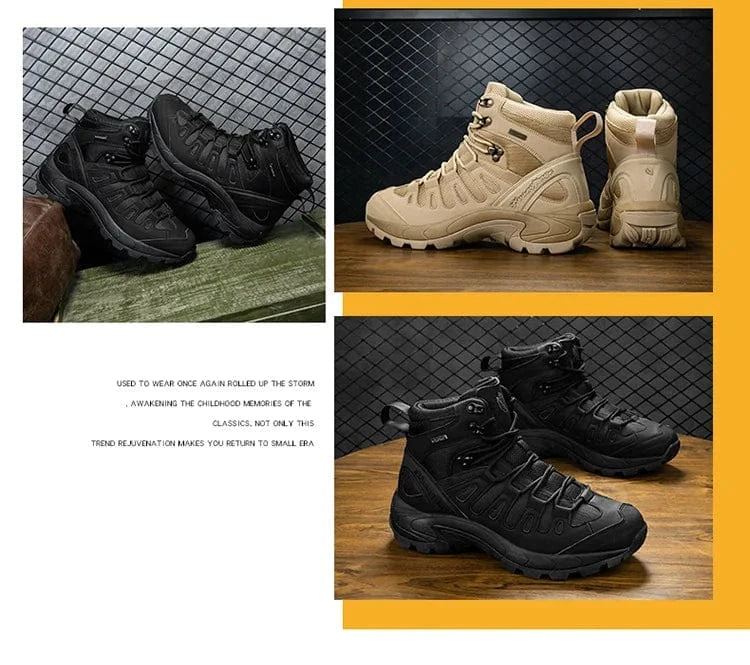 PHANTOM X1 – Tactical Canvas Boots, Lace-Up Ankle, EVA Sole, Outdoor Spring-Autumn Combat Style
