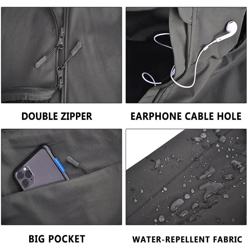 STALKER OPS HOODED TACTICAL JACKET – Waterproof Combat Shell with 6 Gear Pockets