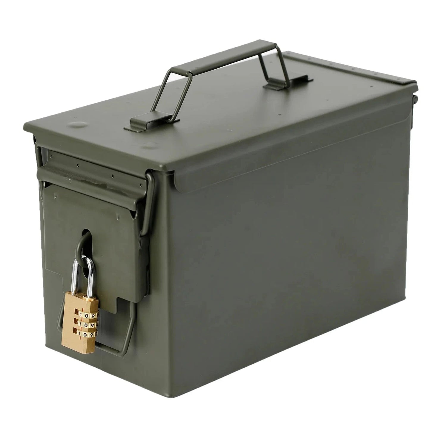 STRONGHOLD 50 Cal Steel Ammo Can – Lockable Military-Style Waterproof Storage Box