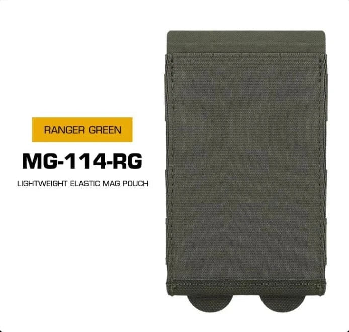 STRIKESHIFT MG-114 Elastic Mag Pouch – MOLLE Tactical 5.56 Stretch Utility Carrier