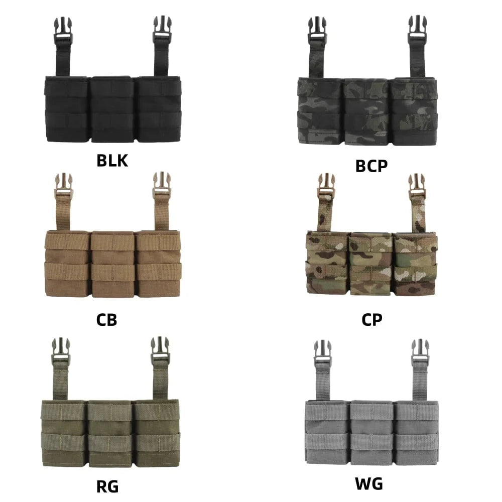 FAST 5.56 Triple Mag Bag – Tactical MOLLE Magazine Carrier (Medium)