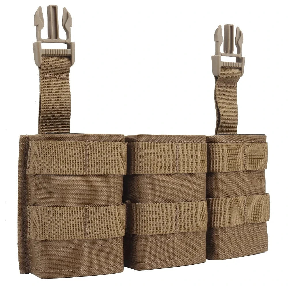 FAST 5.56 Triple Mag Bag – Tactical MOLLE Magazine Carrier (Medium)