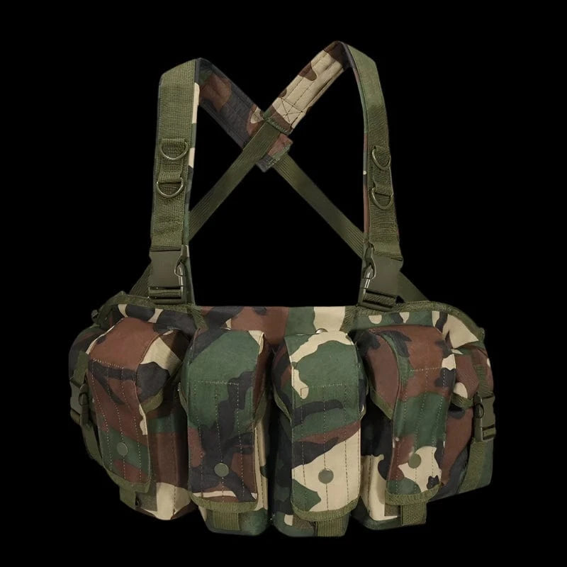 CHICOM VT-1071 TACTICAL CHEST RIG – 4 Mag + 2 Utility Pouch Loadout