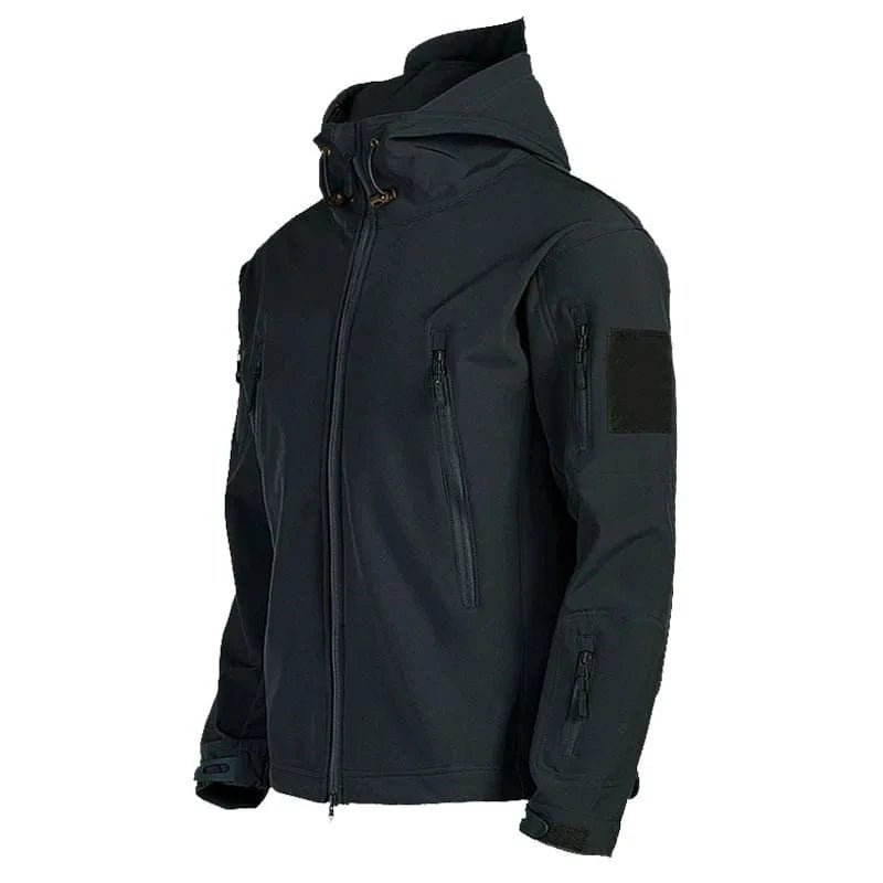 STRIKESHELL TACTICAL TECH JACKET – Fleece-Lined Soft Shell Combat Windbreaker