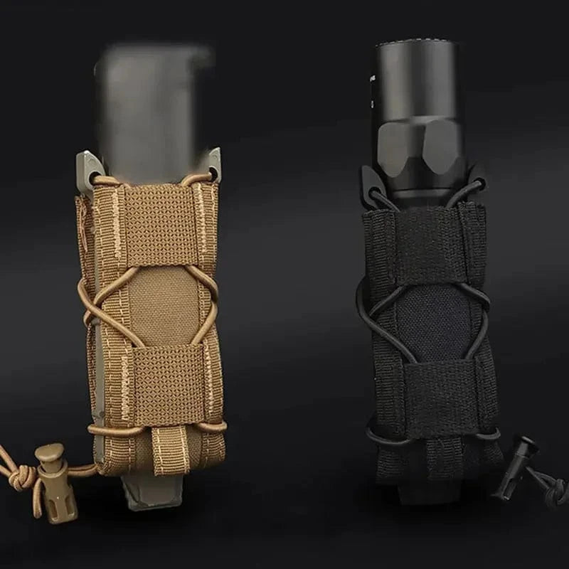 RAIDLINE MGX-S1 Tactical Pistol Mag Pouch – MOLLE Flashlight & Knife Holster