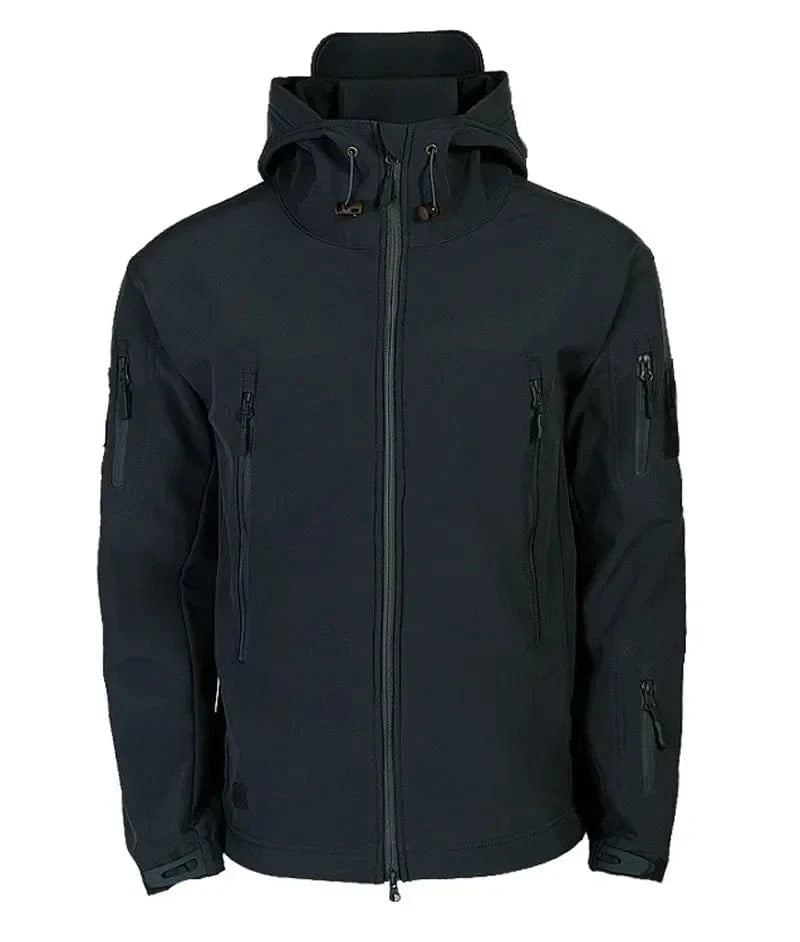 STRIKESHELL TACTICAL TECH JACKET – Fleece-Lined Soft Shell Combat Windbreaker