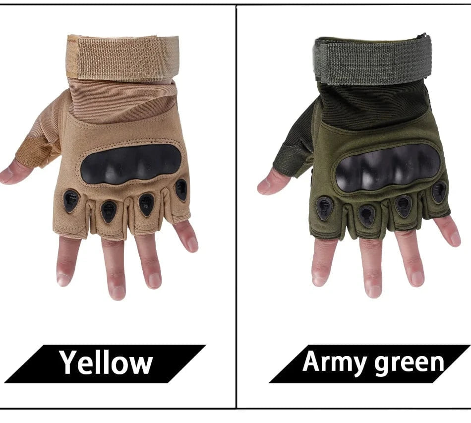 IRONHIDE V5 – Tactical Half-Finger Shell Gloves