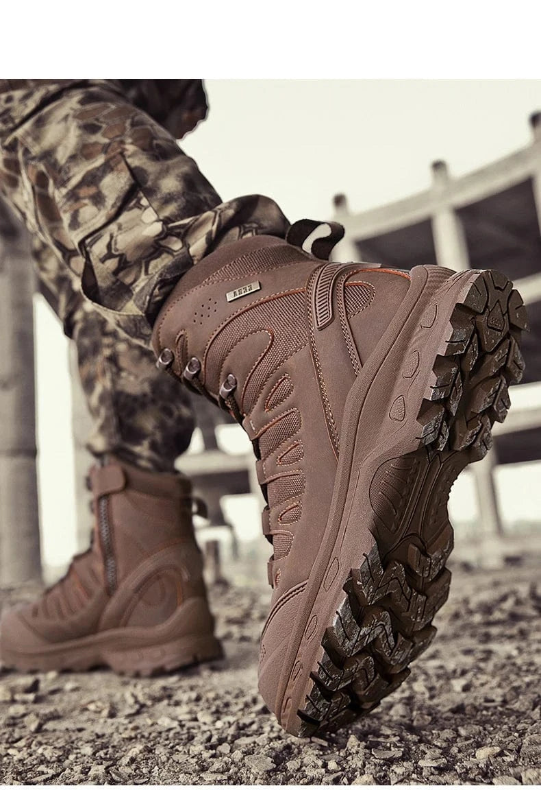 OUTRIDER V1 – Tactical Ankle Boots, Zip-Up, Waterproof, Climbing-Grade Desert Soles