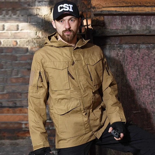 M65 WARCORE TACTICAL JACKET – Waterproof Military Field Shell with 10 Gear Pockets