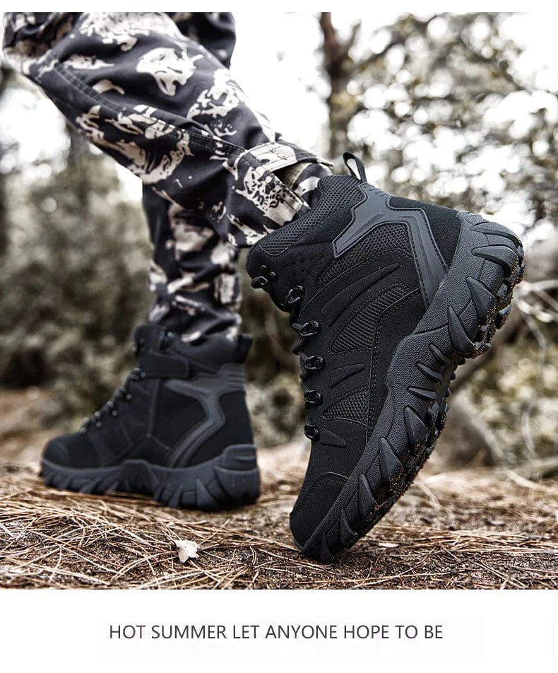 HELLRAID X7 – Tactical Combat Boots, Side-Zip, Mid-Calf, Reinforced Sole, Ops-Ready