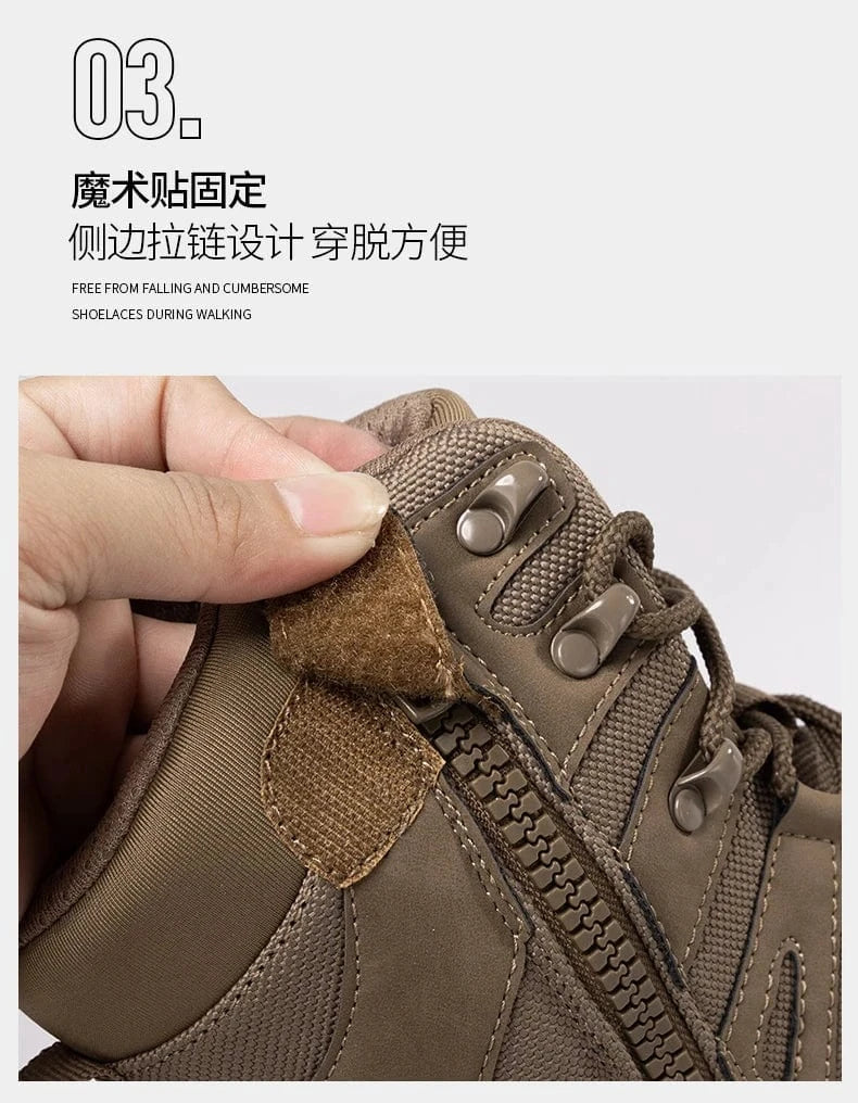 OUTRIDER V1 – Tactical Ankle Boots, Zip-Up, Waterproof, Climbing-Grade Desert Soles