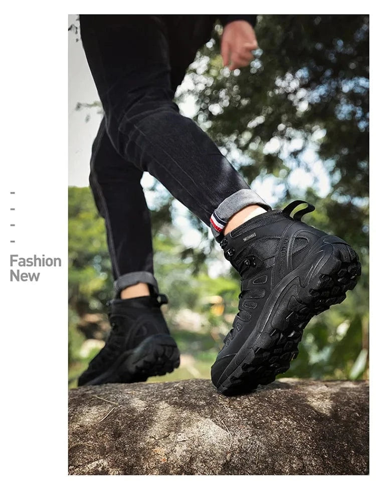 PHANTOM X1 – Tactical Canvas Boots, Lace-Up Ankle, EVA Sole, Outdoor Spring-Autumn Combat Style