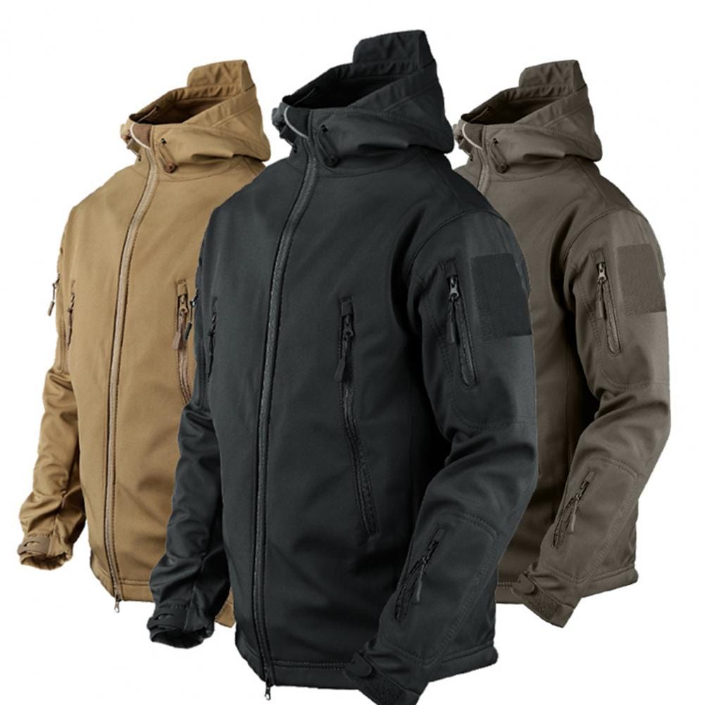Men Jackets Military Field Windbreaker Men Waterproof Coat Hoodie Men Hunting Army Zipper Hooded Jacket Outerwear