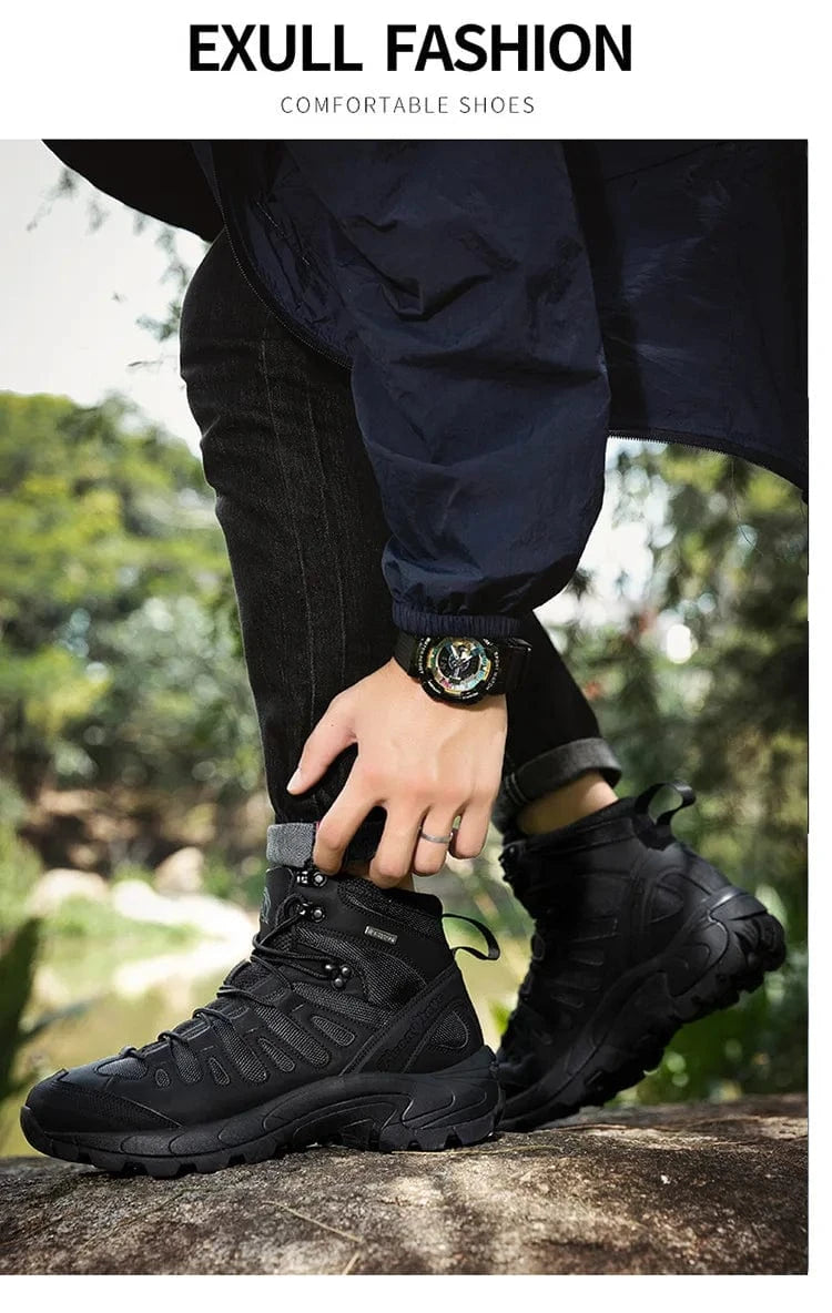PHANTOM X1 – Tactical Canvas Boots, Lace-Up Ankle, EVA Sole, Outdoor Spring-Autumn Combat Style