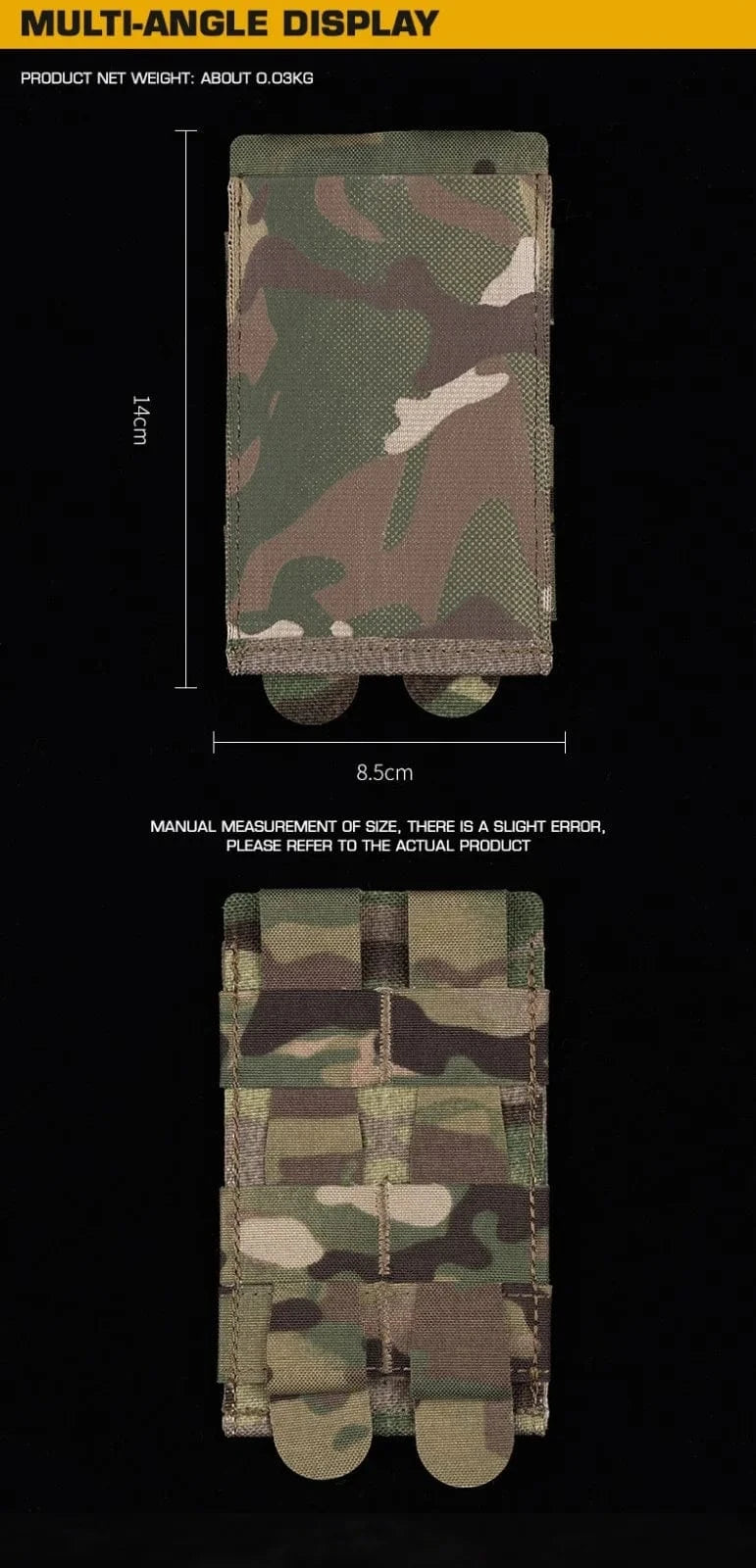 STRIKESHIFT MG-114 Elastic Mag Pouch – MOLLE Tactical 5.56 Stretch Utility Carrier