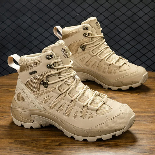 PHANTOM X1 – Tactical Canvas Boots, Lace-Up Ankle, EVA Sole, Outdoor Spring-Autumn Combat Style